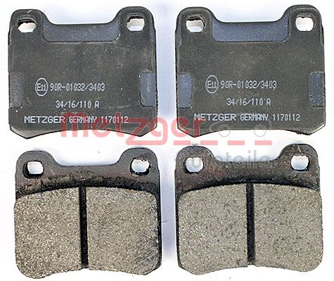 METZGER 1170112 Bremsbelagsatz, Scheibenbremse